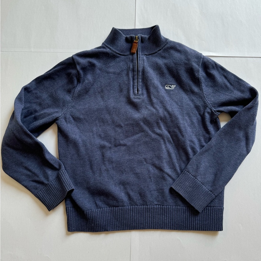 5T Vineyard Vines 1/4 zip sweater blue
